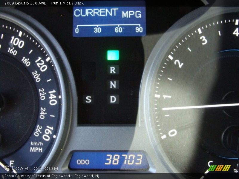Truffle Mica / Black 2009 Lexus IS 250 AWD