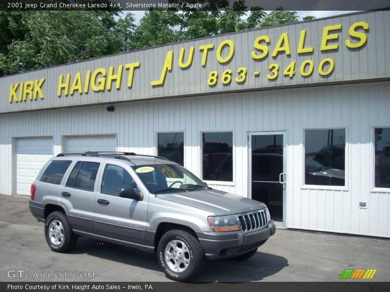 Silverstone Metallic / Agate 2001 Jeep Grand Cherokee Laredo 4x4