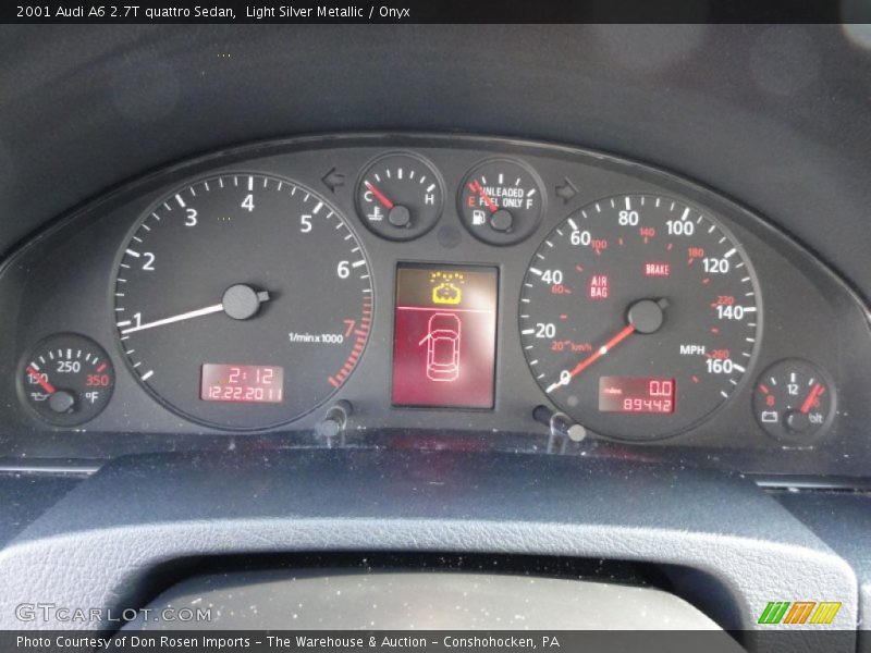 Light Silver Metallic / Onyx 2001 Audi A6 2.7T quattro Sedan