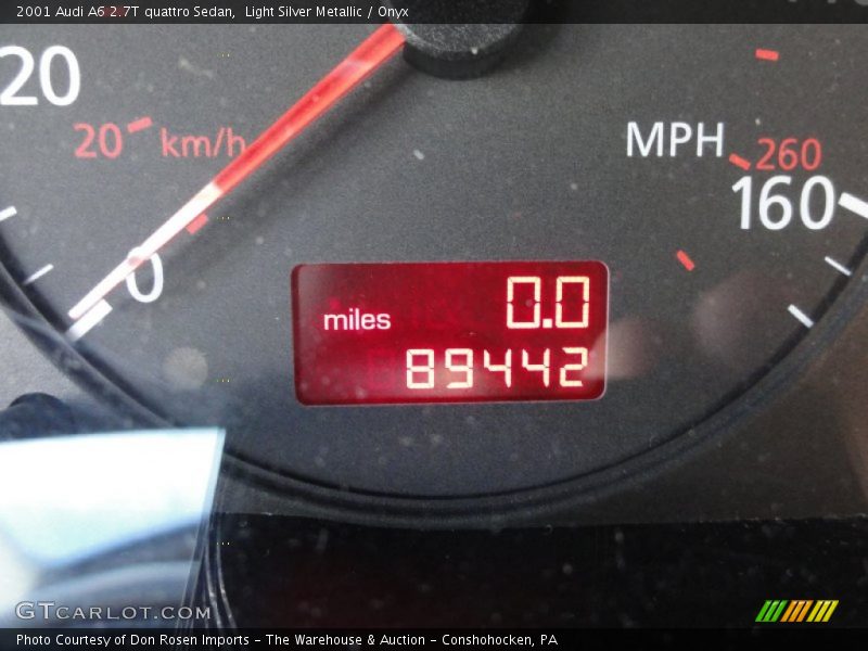 Light Silver Metallic / Onyx 2001 Audi A6 2.7T quattro Sedan