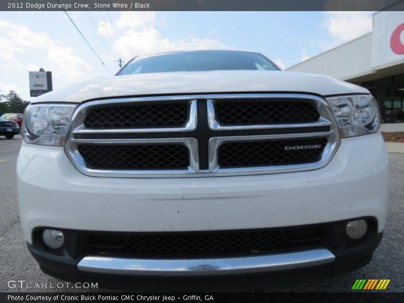 Stone White / Black 2012 Dodge Durango Crew