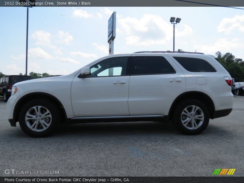 Stone White / Black 2012 Dodge Durango Crew
