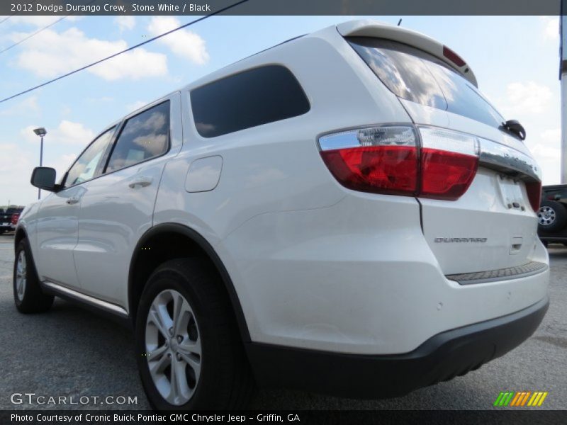 Stone White / Black 2012 Dodge Durango Crew