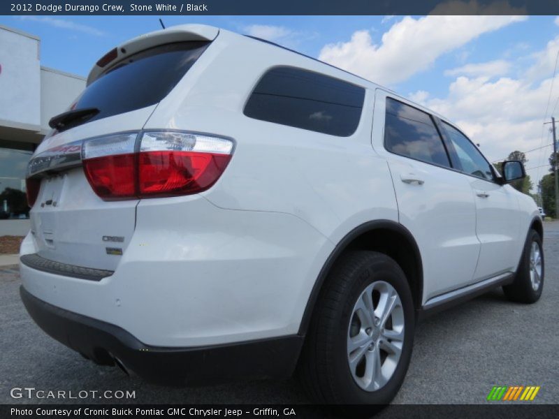Stone White / Black 2012 Dodge Durango Crew