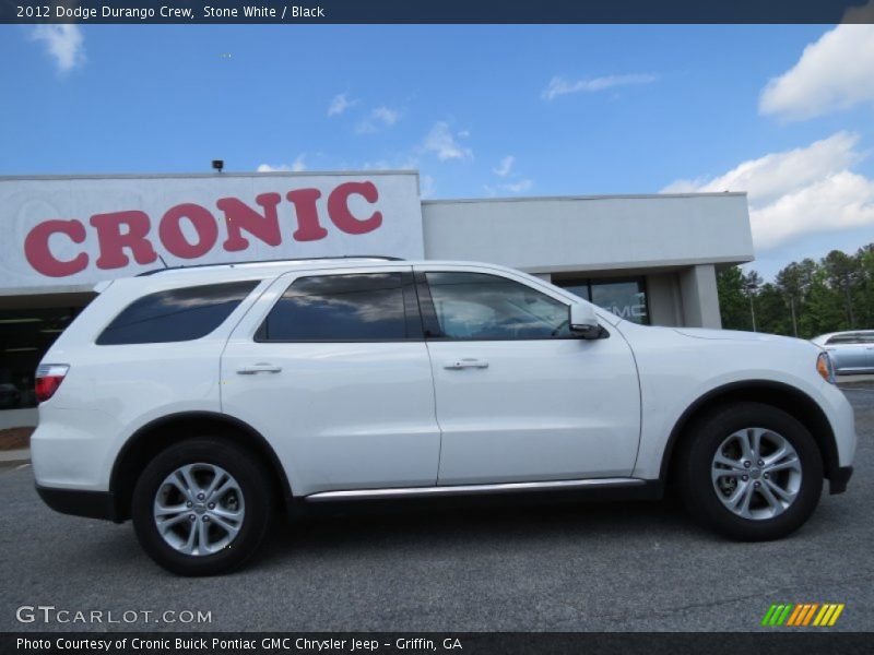 Stone White / Black 2012 Dodge Durango Crew