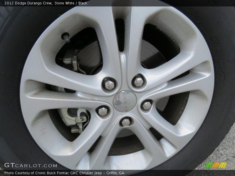 Stone White / Black 2012 Dodge Durango Crew