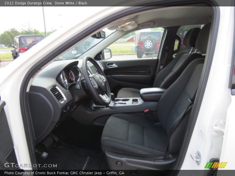 Stone White / Black 2012 Dodge Durango Crew