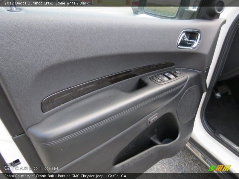 Stone White / Black 2012 Dodge Durango Crew