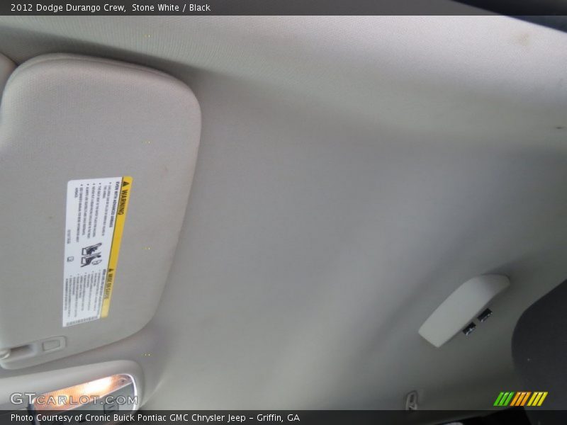 Stone White / Black 2012 Dodge Durango Crew