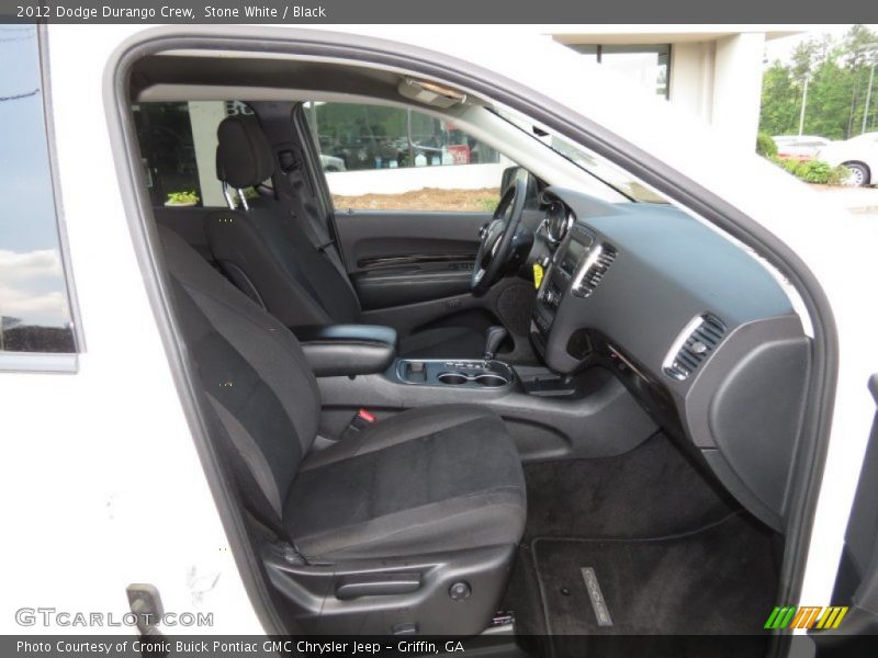 Stone White / Black 2012 Dodge Durango Crew