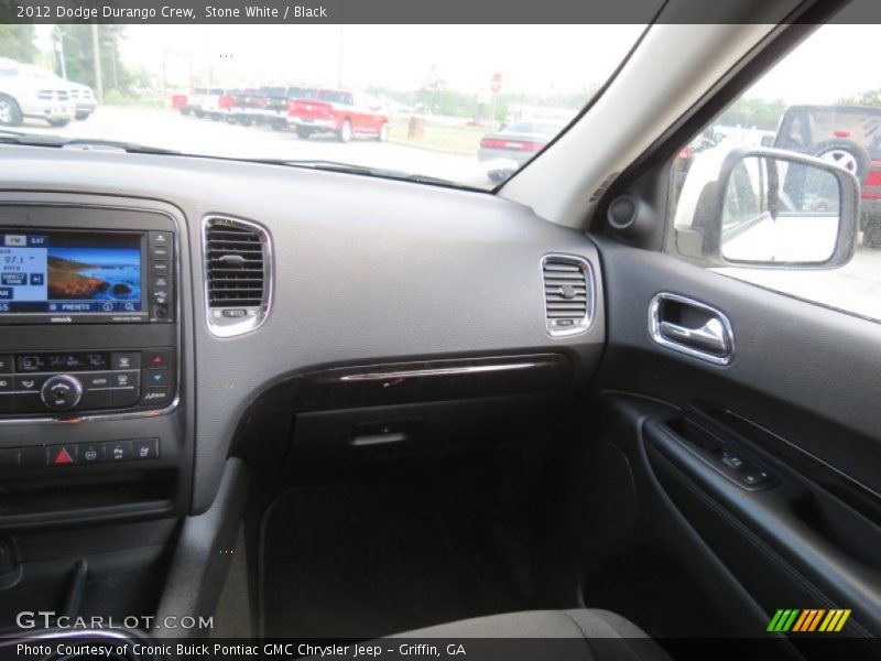 Stone White / Black 2012 Dodge Durango Crew