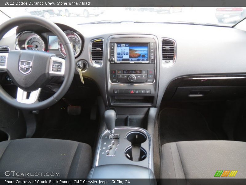 Stone White / Black 2012 Dodge Durango Crew