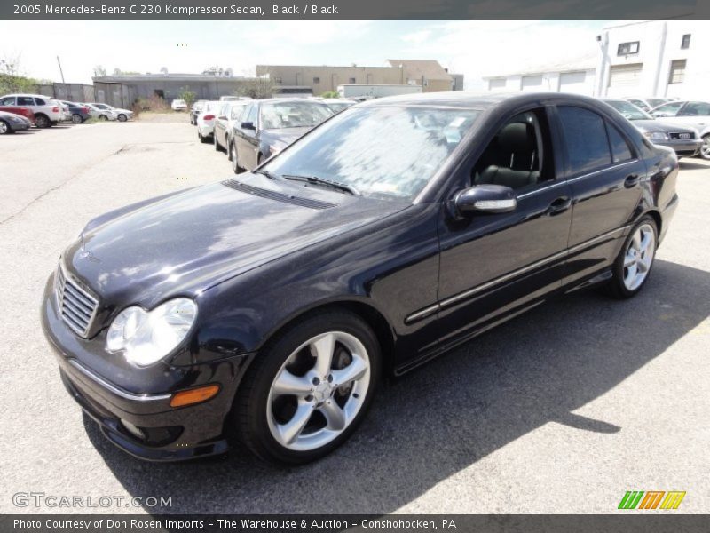 Black / Black 2005 Mercedes-Benz C 230 Kompressor Sedan