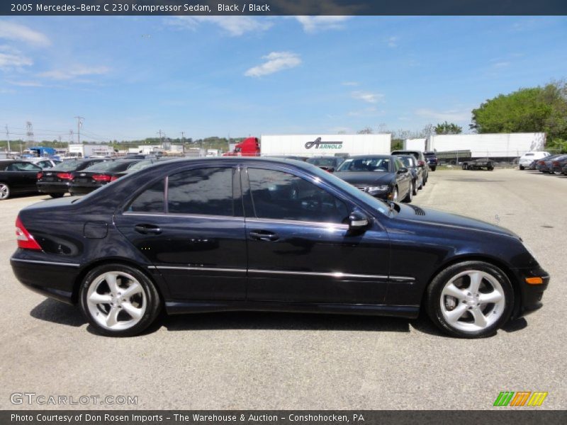 Black / Black 2005 Mercedes-Benz C 230 Kompressor Sedan