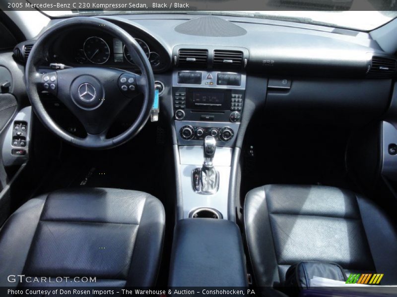 Black / Black 2005 Mercedes-Benz C 230 Kompressor Sedan