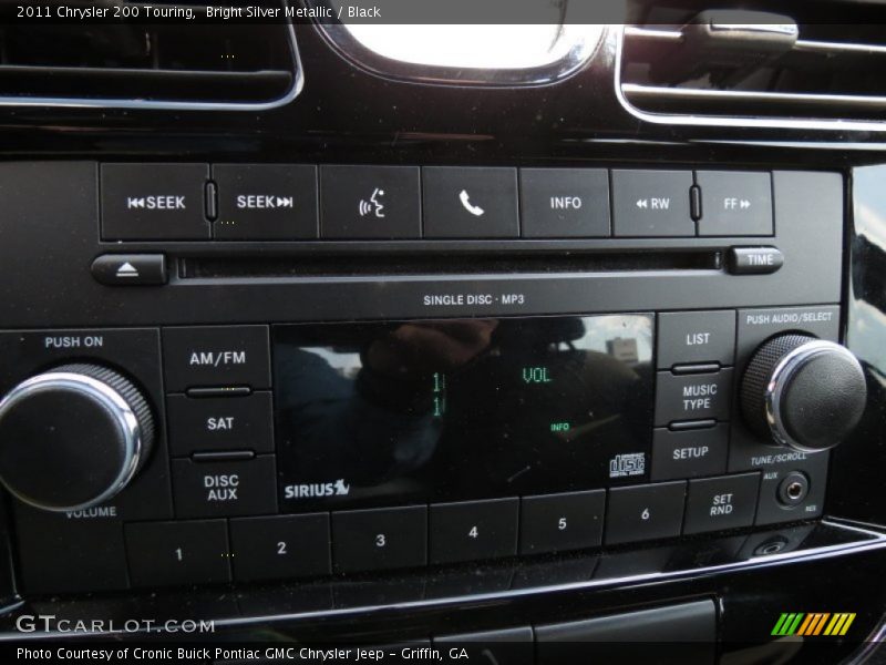 Bright Silver Metallic / Black 2011 Chrysler 200 Touring