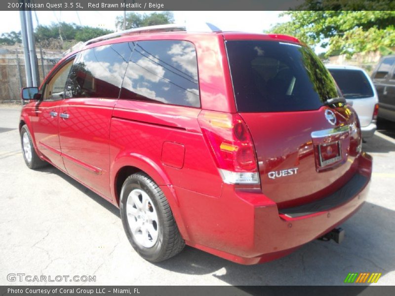 Red Brawn Metallic / Beige 2007 Nissan Quest 3.5 SL