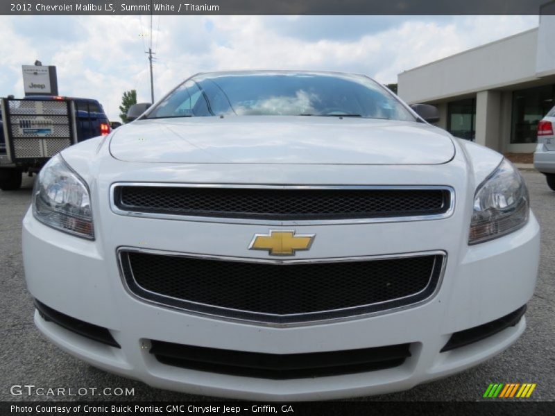 Summit White / Titanium 2012 Chevrolet Malibu LS