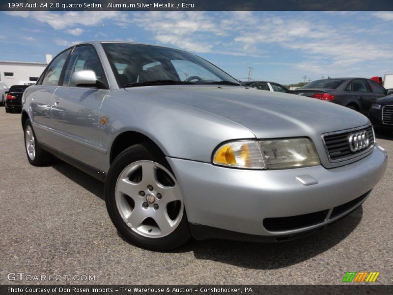 Aluminum Silver Metallic / Ecru 1998 Audi A4 2.8 quattro Sedan