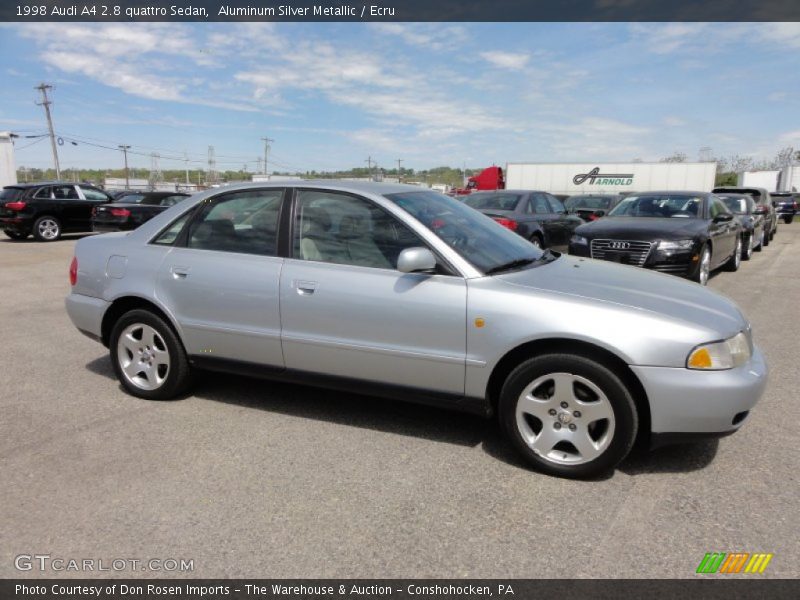 Aluminum Silver Metallic / Ecru 1998 Audi A4 2.8 quattro Sedan