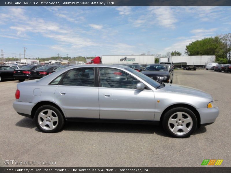 Aluminum Silver Metallic / Ecru 1998 Audi A4 2.8 quattro Sedan