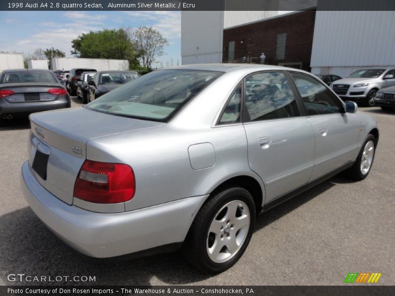 Aluminum Silver Metallic / Ecru 1998 Audi A4 2.8 quattro Sedan