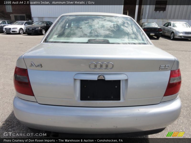 Aluminum Silver Metallic / Ecru 1998 Audi A4 2.8 quattro Sedan