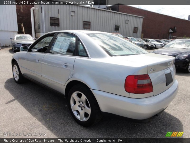 Aluminum Silver Metallic / Ecru 1998 Audi A4 2.8 quattro Sedan
