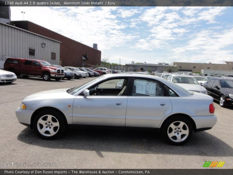 Aluminum Silver Metallic / Ecru 1998 Audi A4 2.8 quattro Sedan