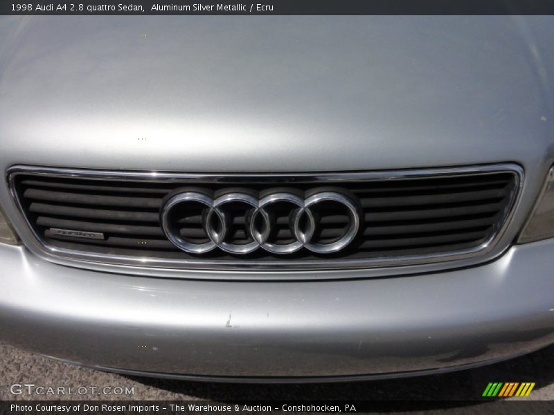 Aluminum Silver Metallic / Ecru 1998 Audi A4 2.8 quattro Sedan