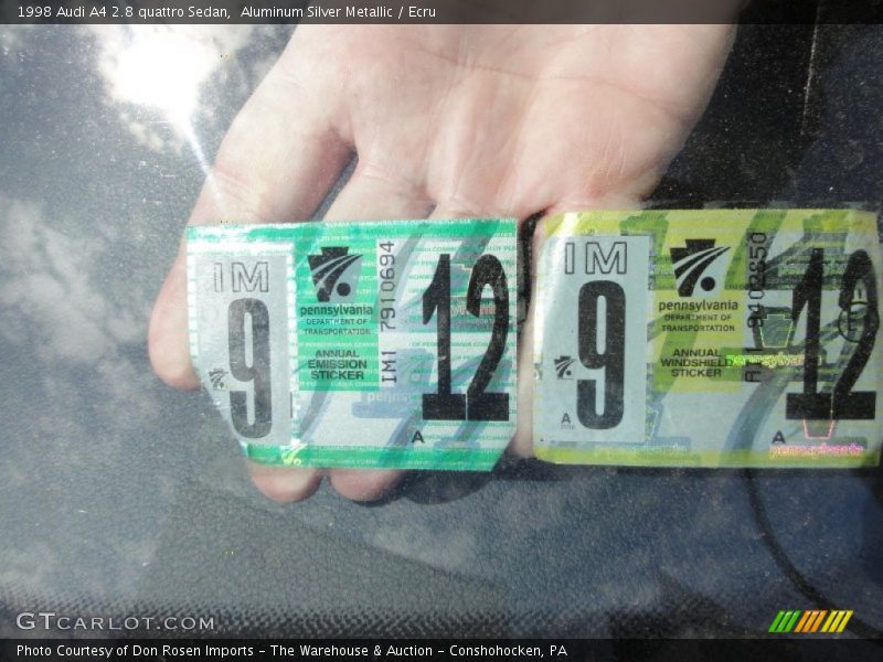 Aluminum Silver Metallic / Ecru 1998 Audi A4 2.8 quattro Sedan