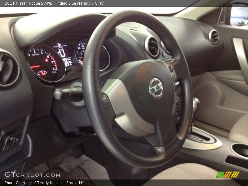 Indigo Blue Metallic / Gray 2011 Nissan Rogue S AWD