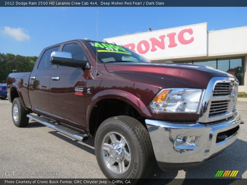 Deep Molten Red Pearl / Dark Slate 2012 Dodge Ram 2500 HD Laramie Crew Cab 4x4