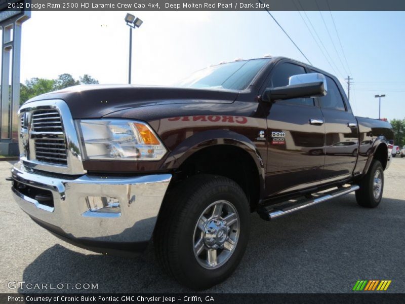 Deep Molten Red Pearl / Dark Slate 2012 Dodge Ram 2500 HD Laramie Crew Cab 4x4