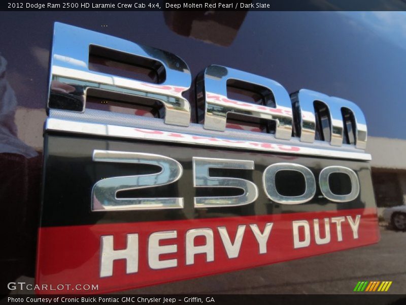Deep Molten Red Pearl / Dark Slate 2012 Dodge Ram 2500 HD Laramie Crew Cab 4x4