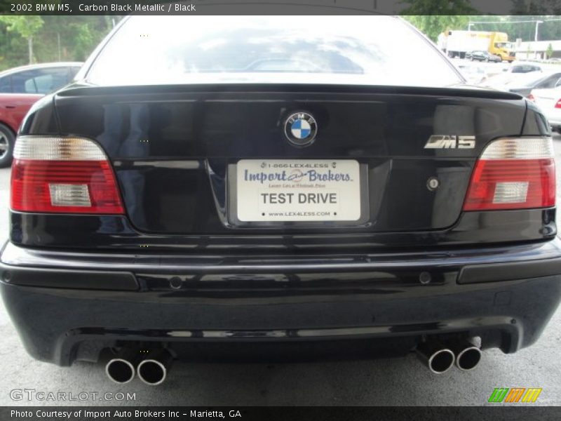 Carbon Black Metallic / Black 2002 BMW M5