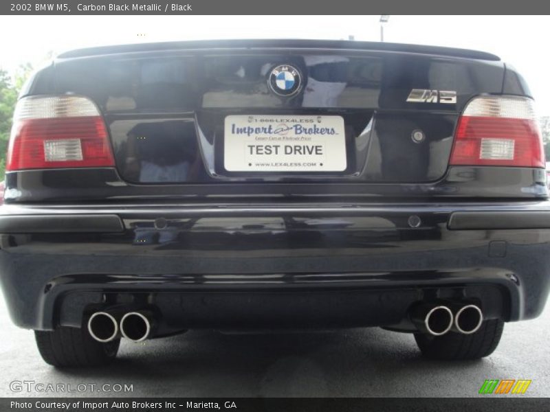 Carbon Black Metallic / Black 2002 BMW M5