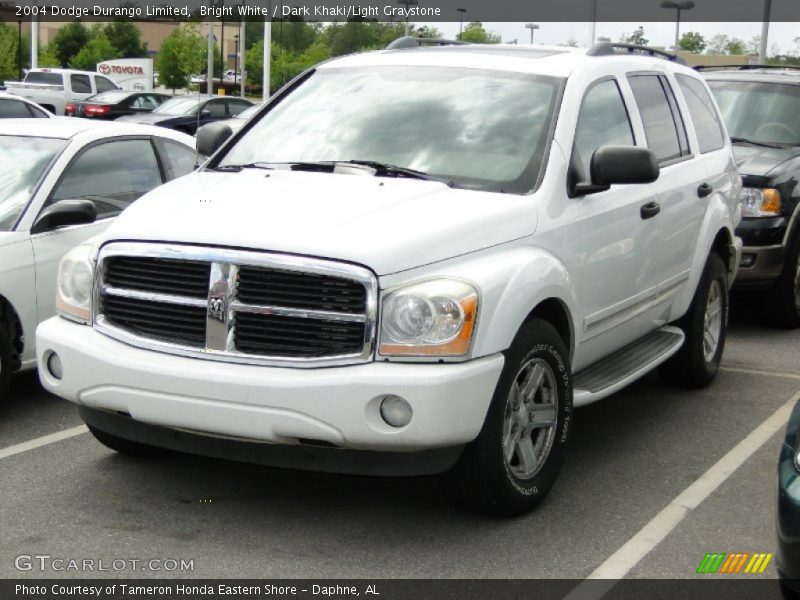 Bright White / Dark Khaki/Light Graystone 2004 Dodge Durango Limited