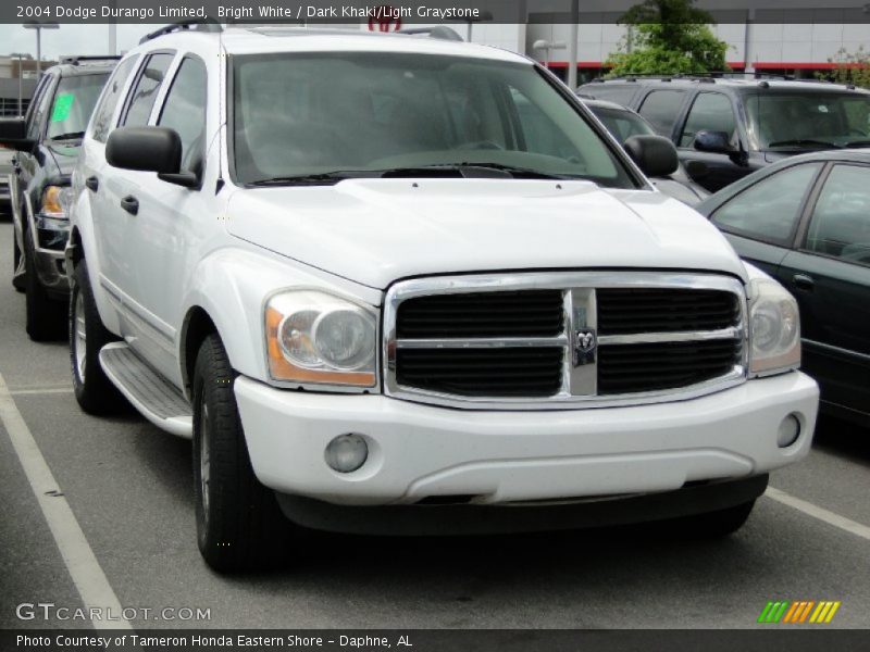 Bright White / Dark Khaki/Light Graystone 2004 Dodge Durango Limited