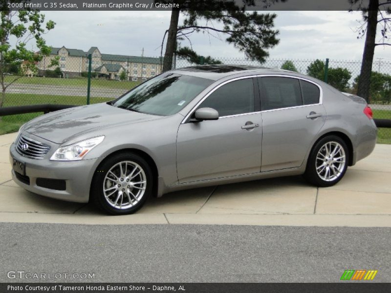 Platinum Graphite Gray / Graphite 2008 Infiniti G 35 Sedan