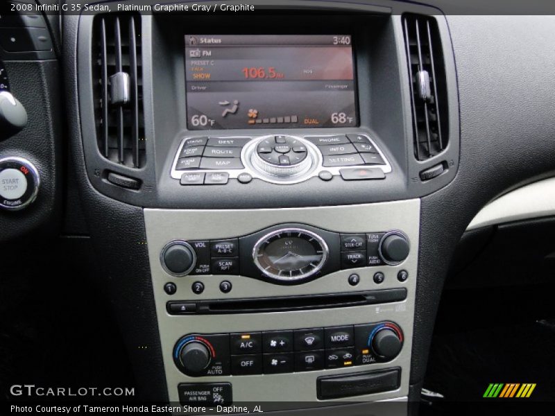 Platinum Graphite Gray / Graphite 2008 Infiniti G 35 Sedan