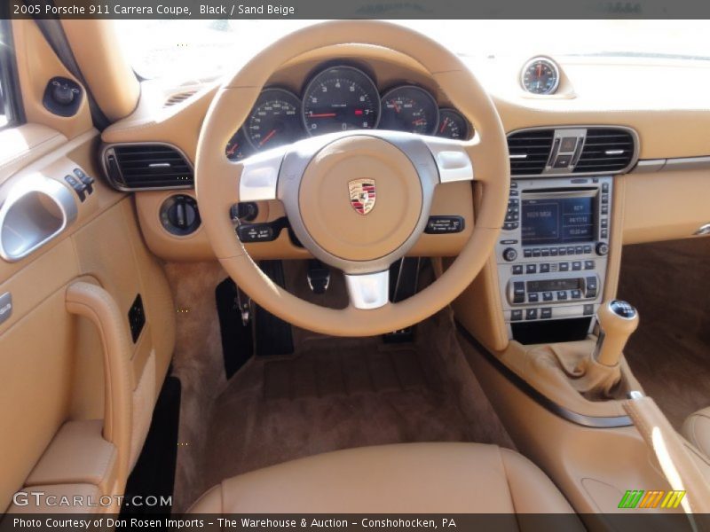 Black / Sand Beige 2005 Porsche 911 Carrera Coupe