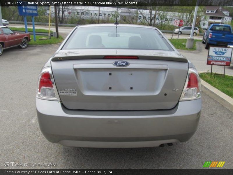 Smokestone Metallic / Charcoal Black/Red Accents 2009 Ford Fusion SE Sport