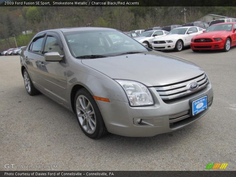 Smokestone Metallic / Charcoal Black/Red Accents 2009 Ford Fusion SE Sport