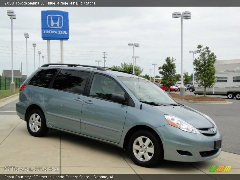Blue Mirage Metallic / Stone 2008 Toyota Sienna LE