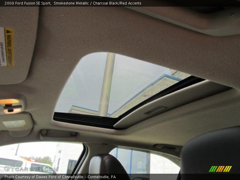 Smokestone Metallic / Charcoal Black/Red Accents 2009 Ford Fusion SE Sport