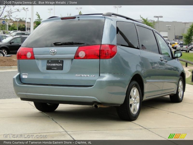 Blue Mirage Metallic / Stone 2008 Toyota Sienna LE