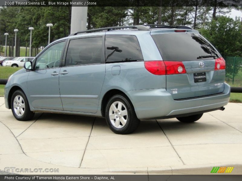 Blue Mirage Metallic / Stone 2008 Toyota Sienna LE