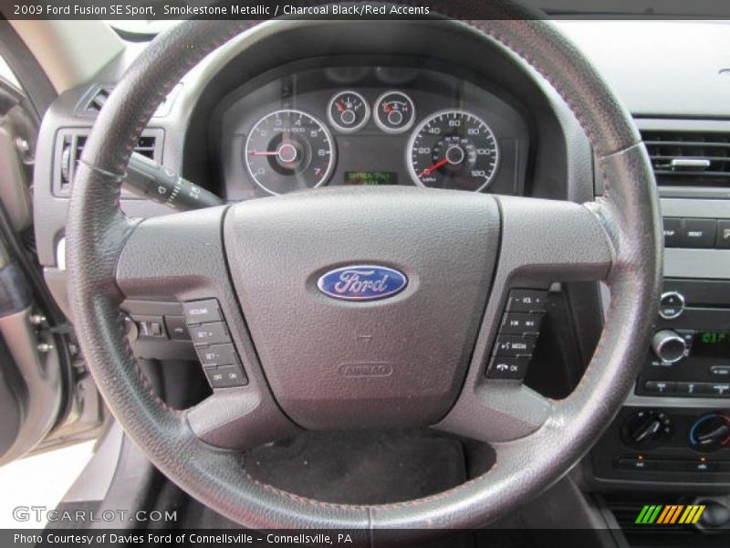 Smokestone Metallic / Charcoal Black/Red Accents 2009 Ford Fusion SE Sport