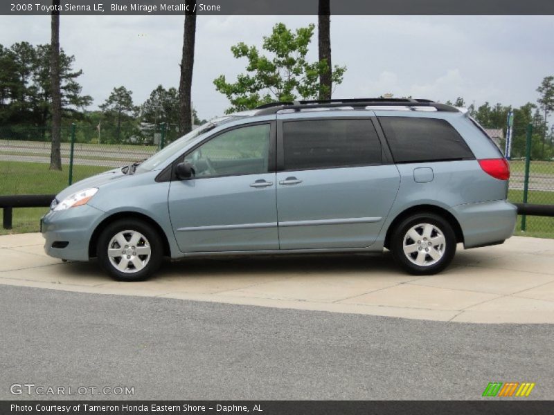 Blue Mirage Metallic / Stone 2008 Toyota Sienna LE